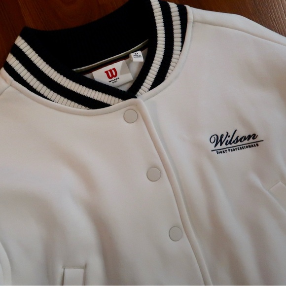 Wilson Women's White Varsity Jacket - Picture 2 of 4